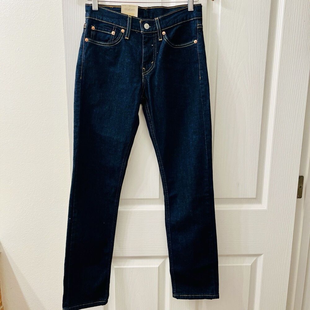 Levi's 511 Slim Fit Men's 28x30 Dark Hollow Blue Denim Jeans Stretch fits 29x30‎